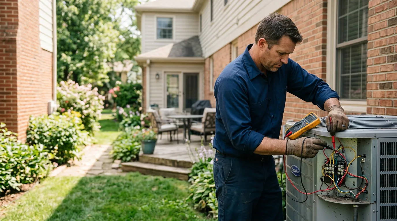 HVAC technician working near Idaho Falls, ID